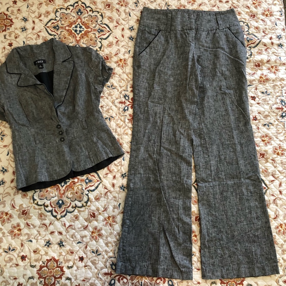 A. Byer Grey Pant suit